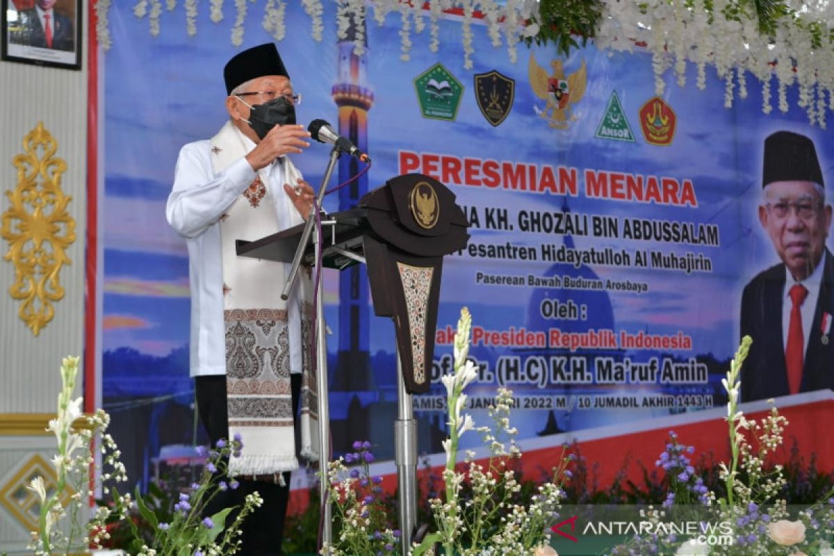 Wapres resmikan Menara Masjid Syaikhona K.H. Ghozali Bangkalan