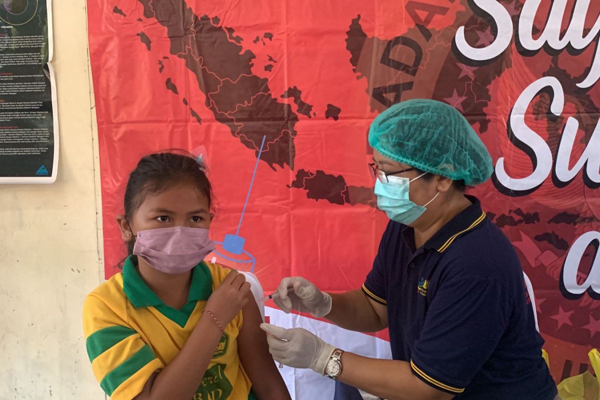Binda Bali tuntaskan 1.500 vaksinasi anak 6-11 tahun di Gianyar