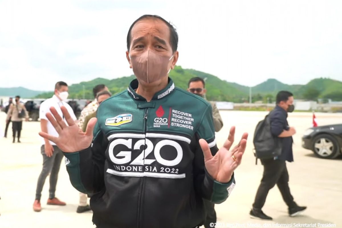 Presiden Jokowi memastikan kesiapan perhelatan MotoGP Mandalika 2022 di Lombok