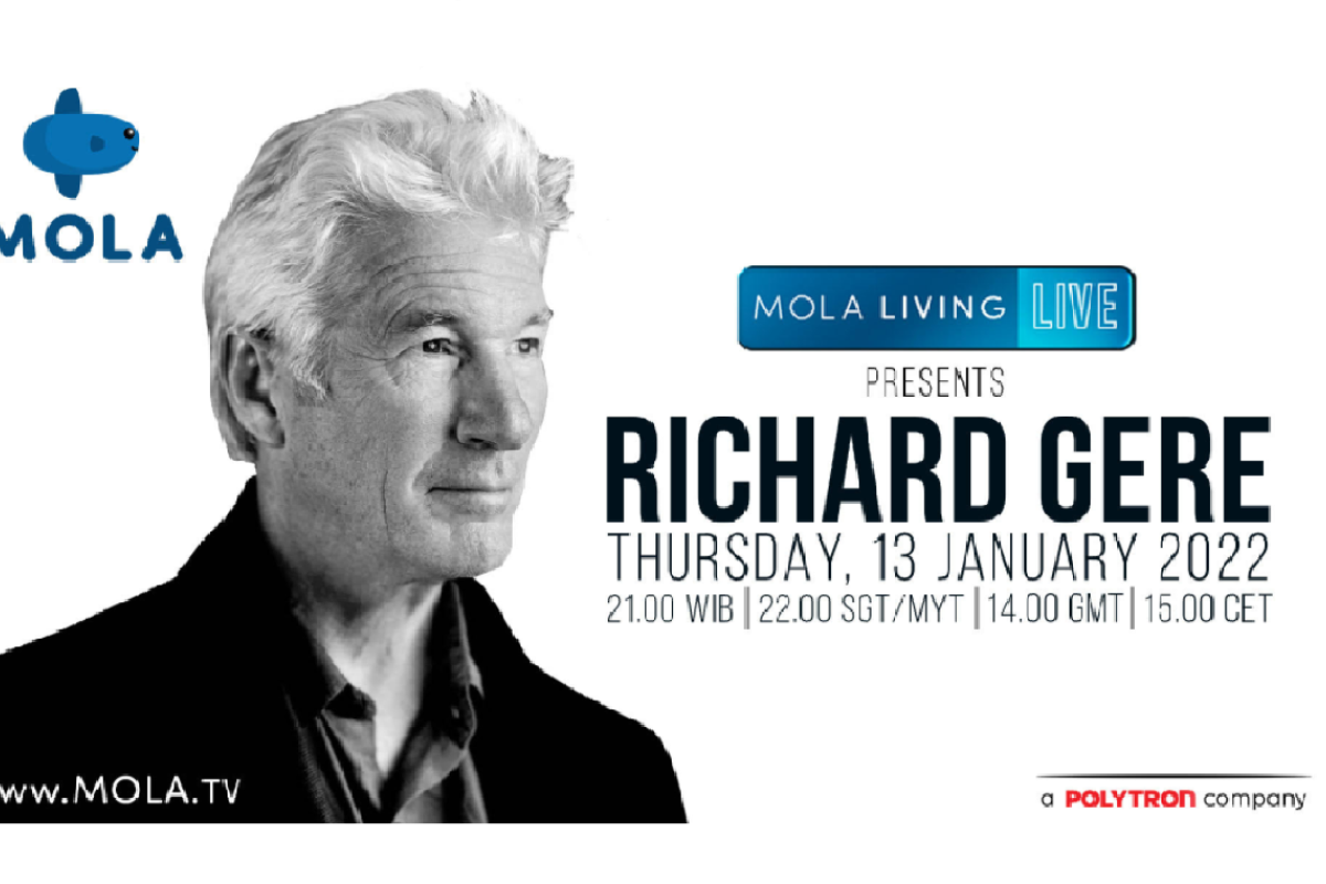 Malam ini, Richard Gere berbagi pengalaman di Mola Living Live