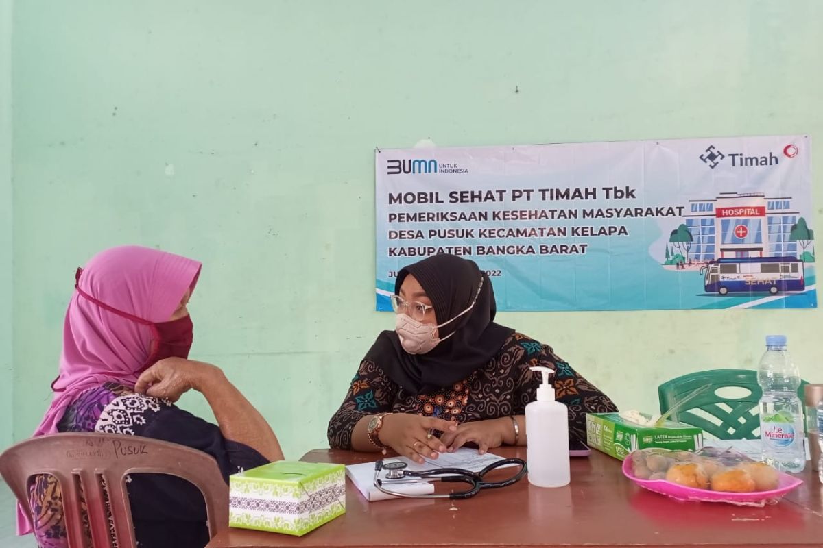 Manfaatkan Pelayanan Kesehatan Gratis, Ratusan Warga Desa Pusuk Datangi Mobil Sehat PT TImah