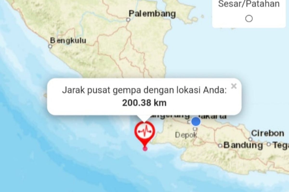 Warga Tangerang rasakan guncangan gempa di Sumur-Banten