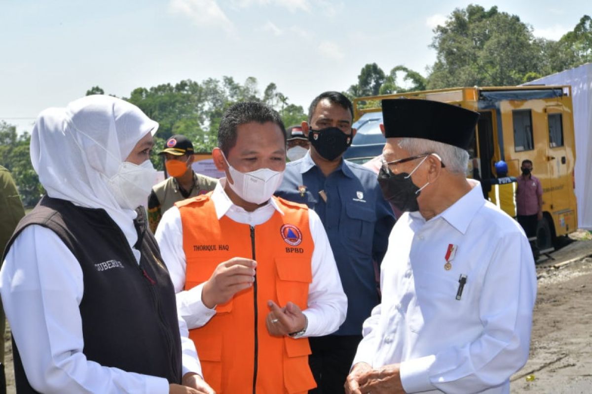 Wapres berpesan pengungsi korban erupsi Semeru jangan merasa sendiri