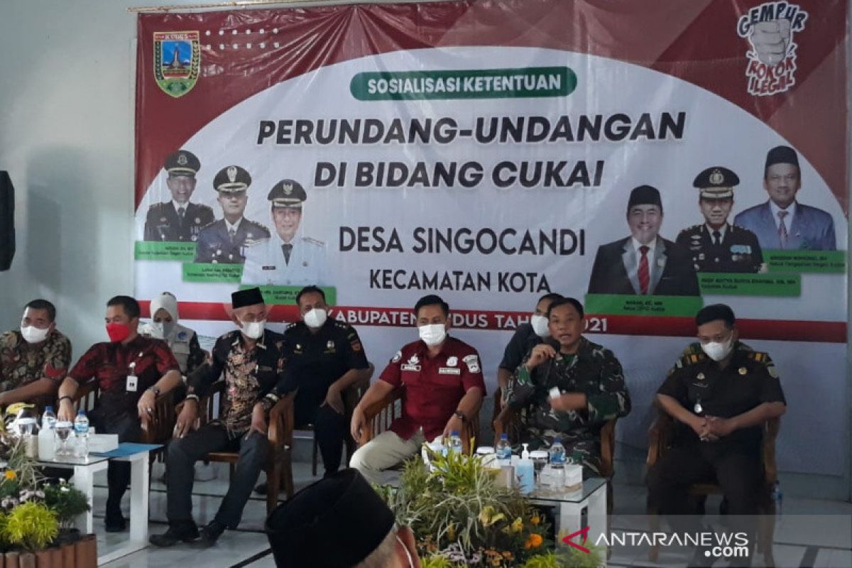 Penyerapan dana cukai di Kabupaten Kudus selama 2021 sebesar 53 persen