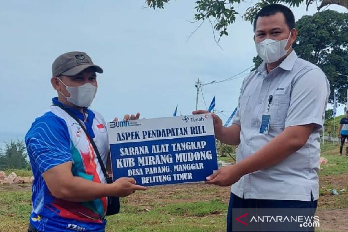 PT Timah Tbk bantu alat tangkap ikan KUB nelayan Belitung Timur