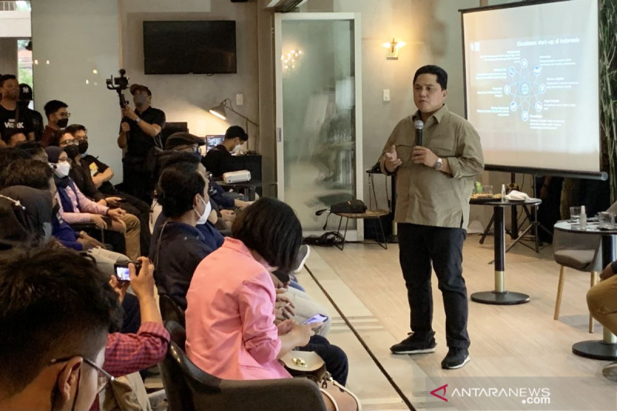 Erick Thohir pastikan BUMN bangun ekosistem untuk pelaku start up