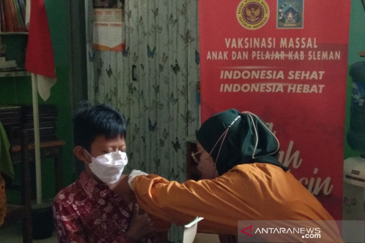 Vaksinasi COVID-19 untuk anak di Sleman mencapai 57,72 persen