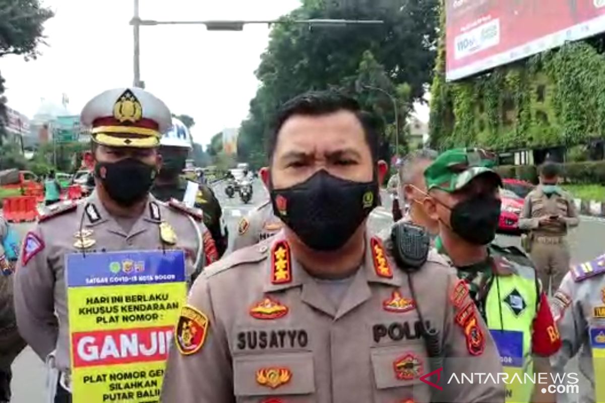 Polresta Bogor Kota putar balik 3.525 kendaraan hingga Sabtu siang