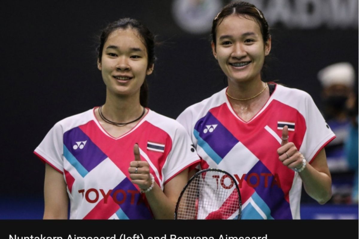 Ganda putri Thailand bersaudara juarai India Open 2022