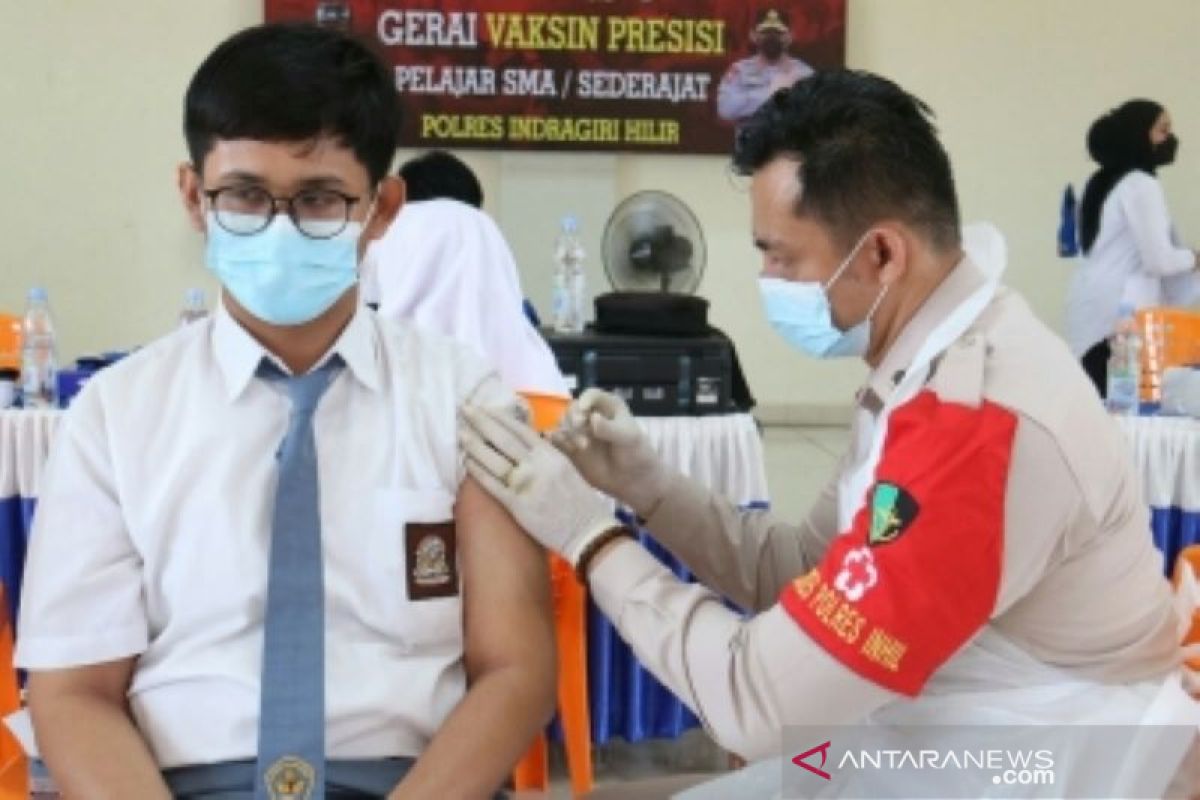 Vaksinasi siswa SMA SMK negeri di Riau capai 84,11 persen