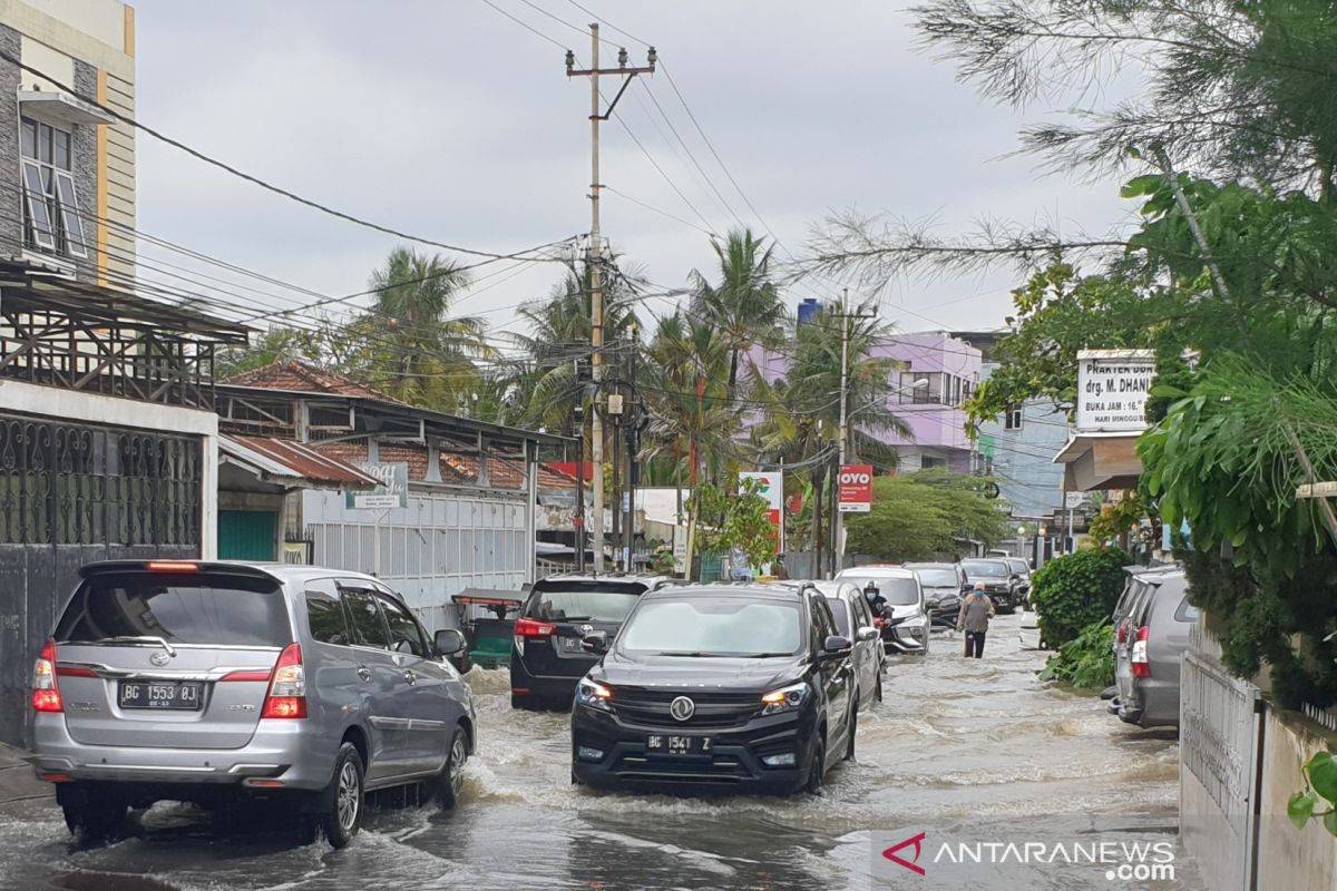 Sejumlah kawasan di Palembang  kembali terendam banjir