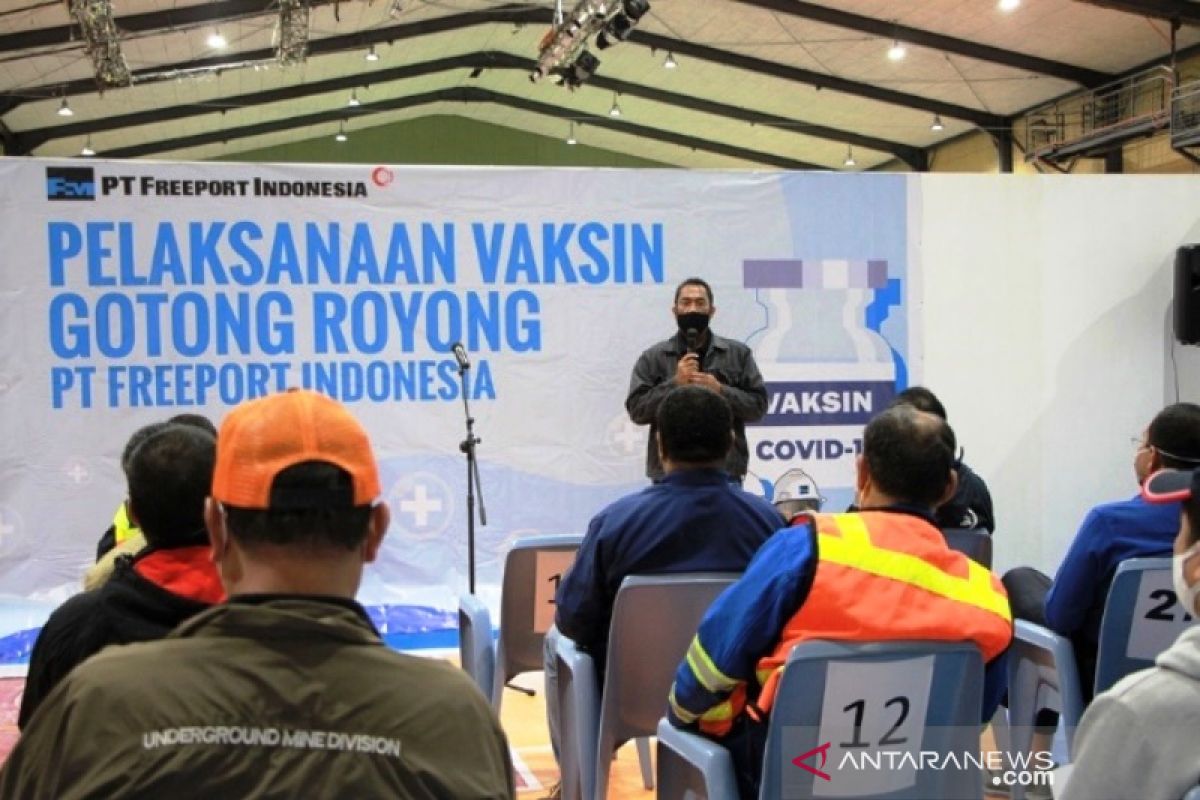 PTFI capai target 89,87 persen vaksinasi COVID-19, dorong pencapaian produksi 2021