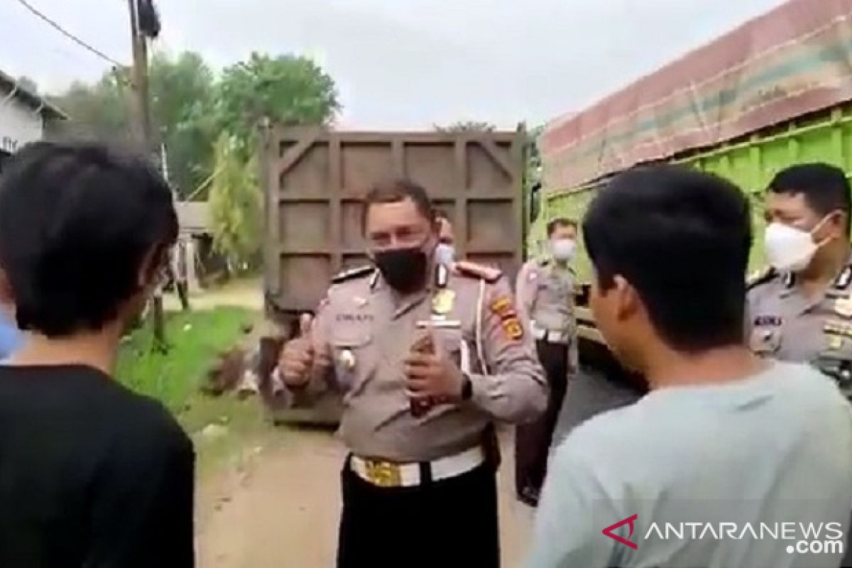 Dirlantas Polda Jambi tegur sopir batu bara