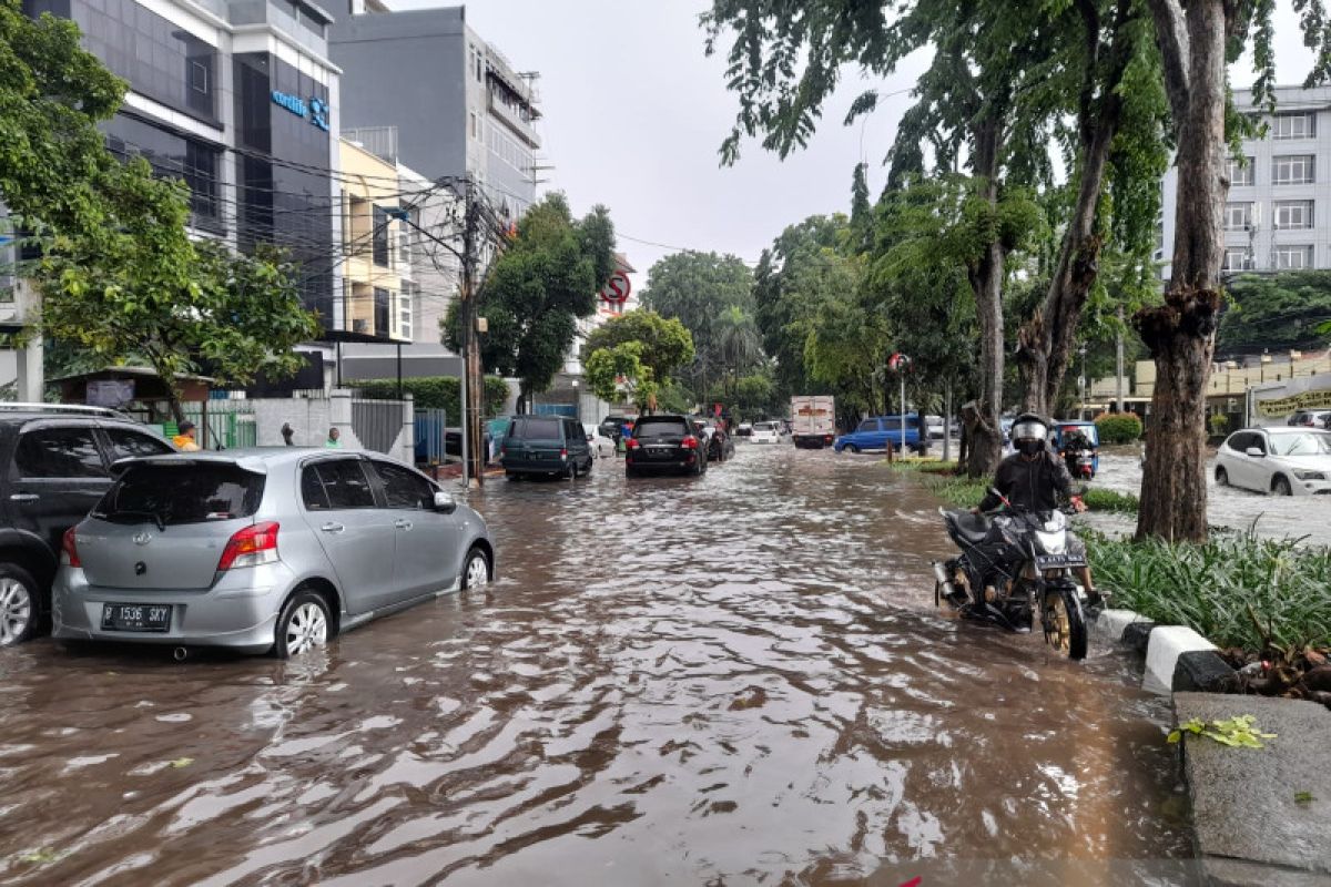 Jalan Merdeka Timur hingga Bungur  Jakarta Pusat banjir