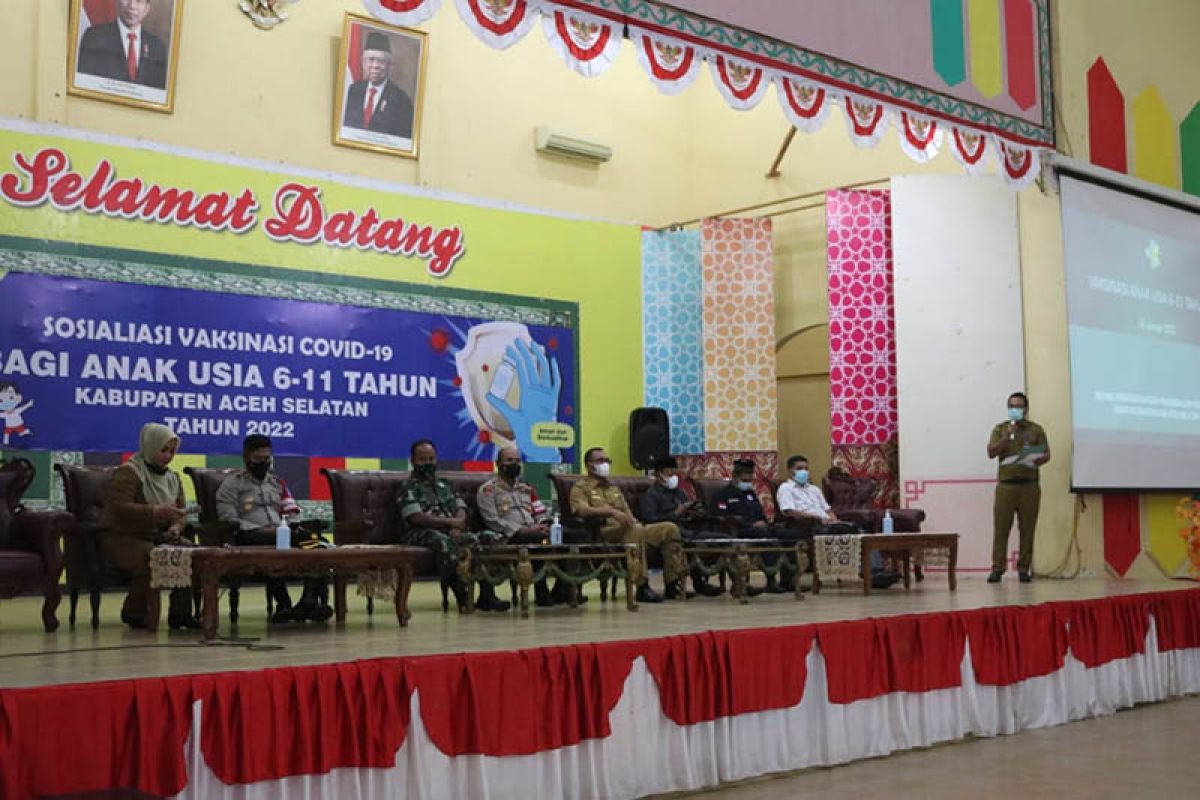 Pemkab Aceh Selatan intensifkan sosialisasi vaksinasi anak