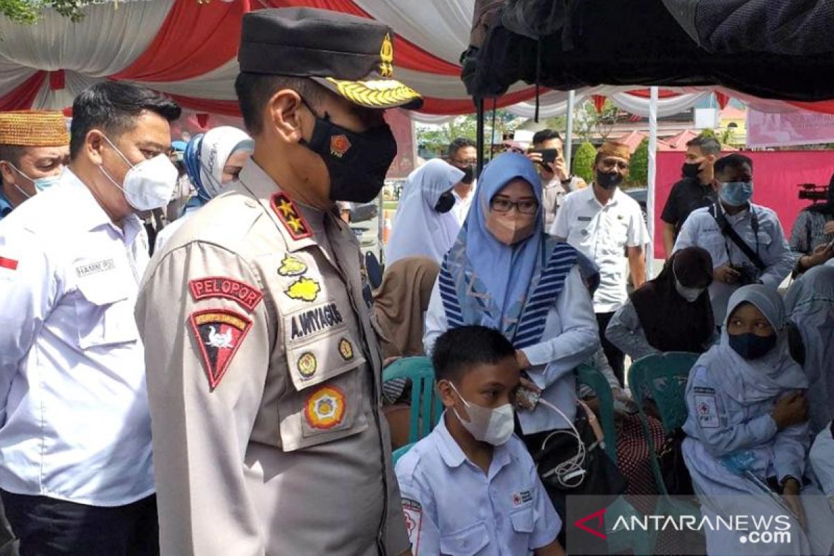 Polda Gorontalo mendukung Pemkab Bone Bolango vaksinasi anak 6-11 tahun