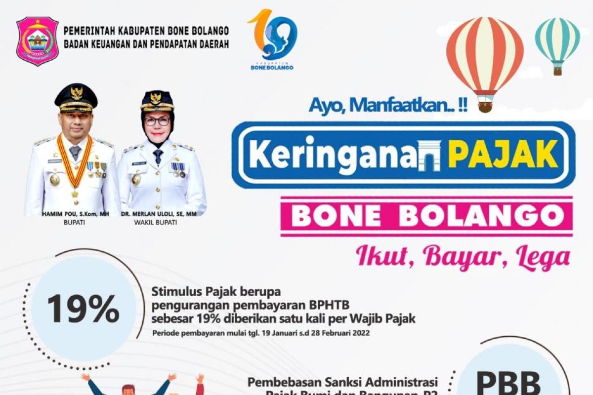 Pemkab Bone Bolango berikan keringanan pajak jelang HUT kabupaten