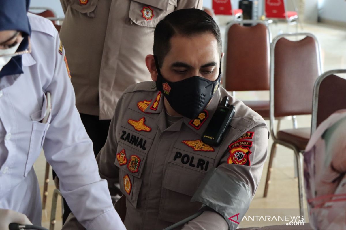 Ratusan personel Polres Sukabumi Kota jalani vaksinasi dosis ketiga