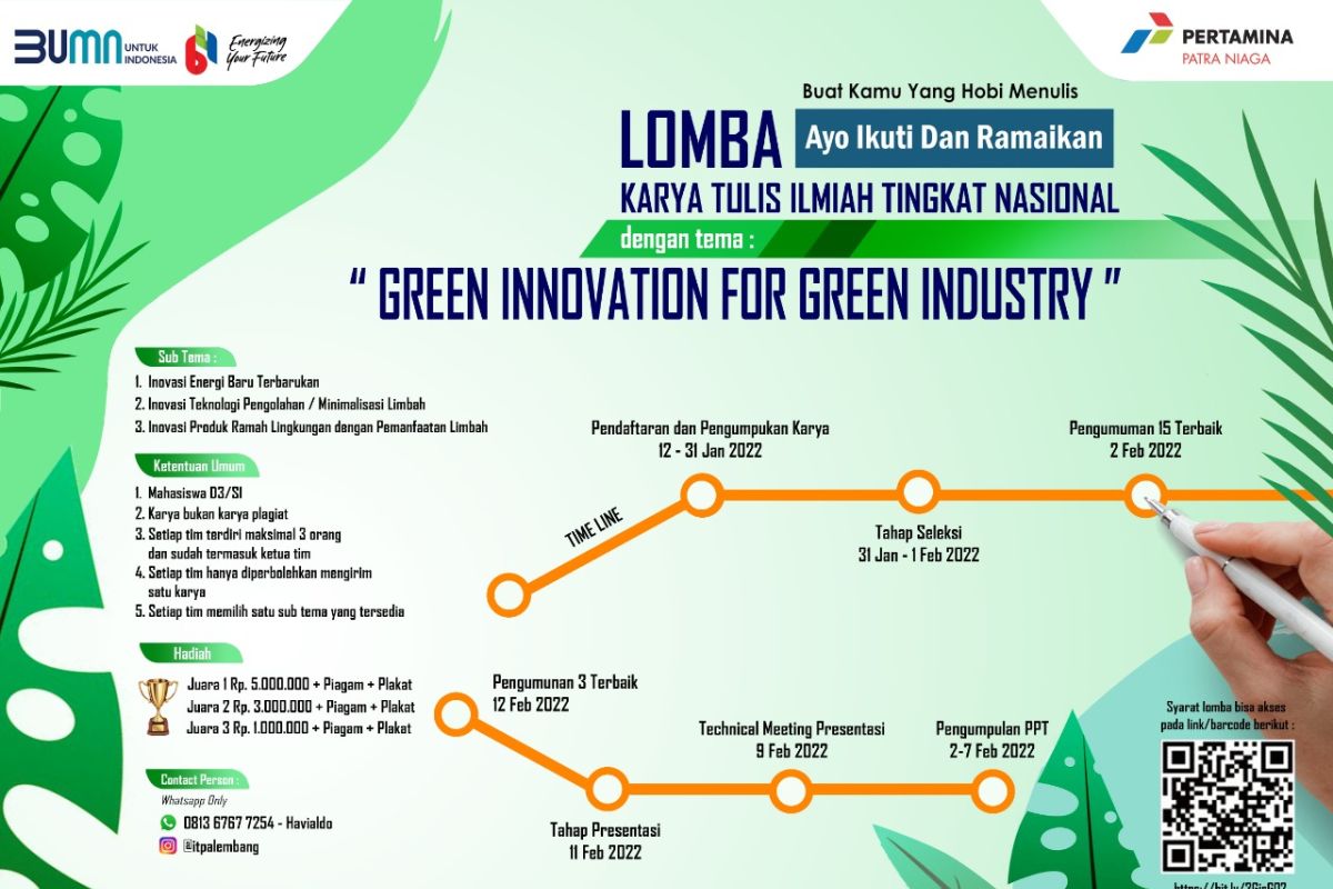 Pertamina Sumbagsel gelar lomba karya tulis ilmah mahasiswa se-Indonesia