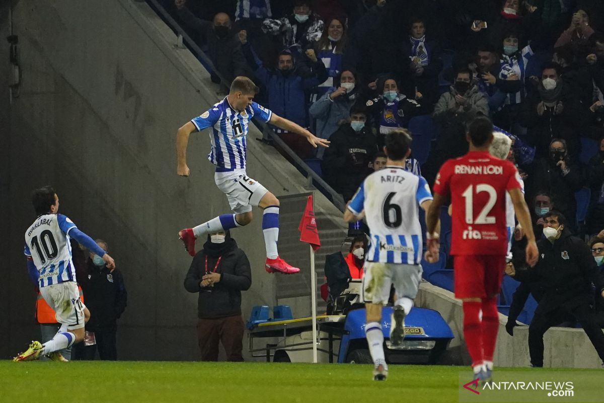 Hempaskan Atletico Madrid, Sociedad melaju ke perempat final Copa del Rey