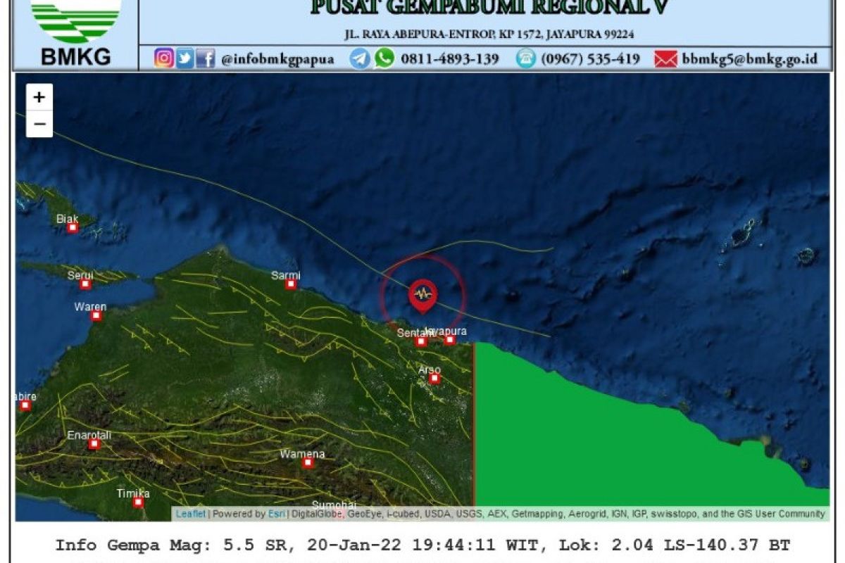 Gempa Jayapura tak berpotensi tsunami