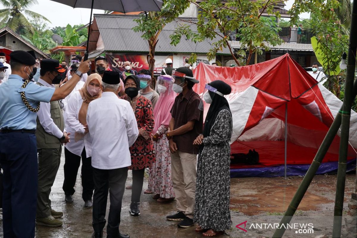 Wapres tinjau lokasi terdampak gempa Banten