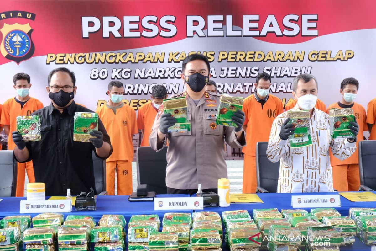 11 penyeludup 80 kg sabu-sabu dari Malaysia ditangkap polisi