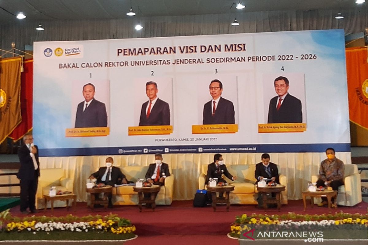 Empat bakal calon Rektor Unsoed Purwokerto paparkan visi dan misi