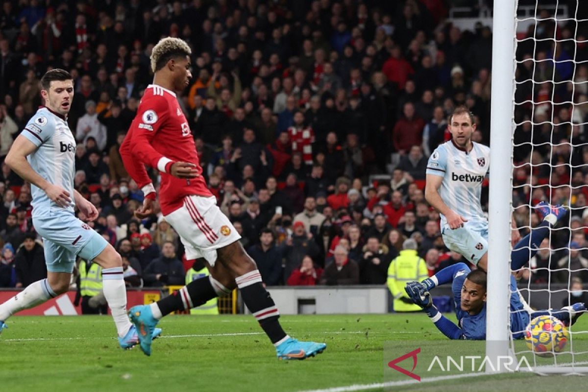 Gol menit terakhir Rashford menangkan Manchester United atas West Ham 1-0