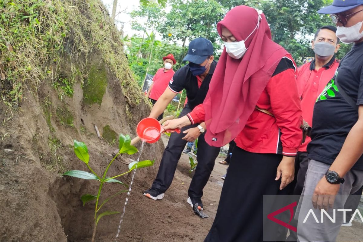 PDIP Kabupaten Kediri tanam 500 pohon peringati HUT Ke-49