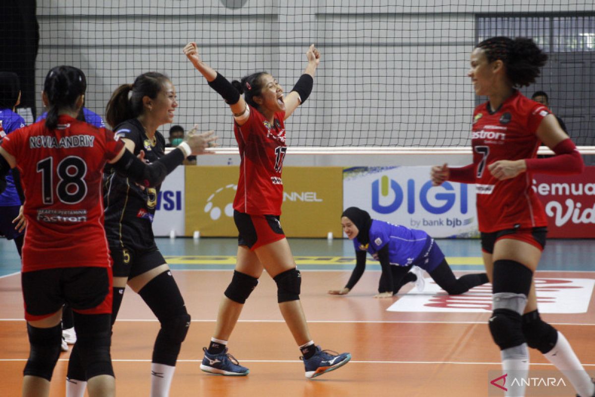 Pertamina Fastron putri raih poin penuh di Proliga 2022