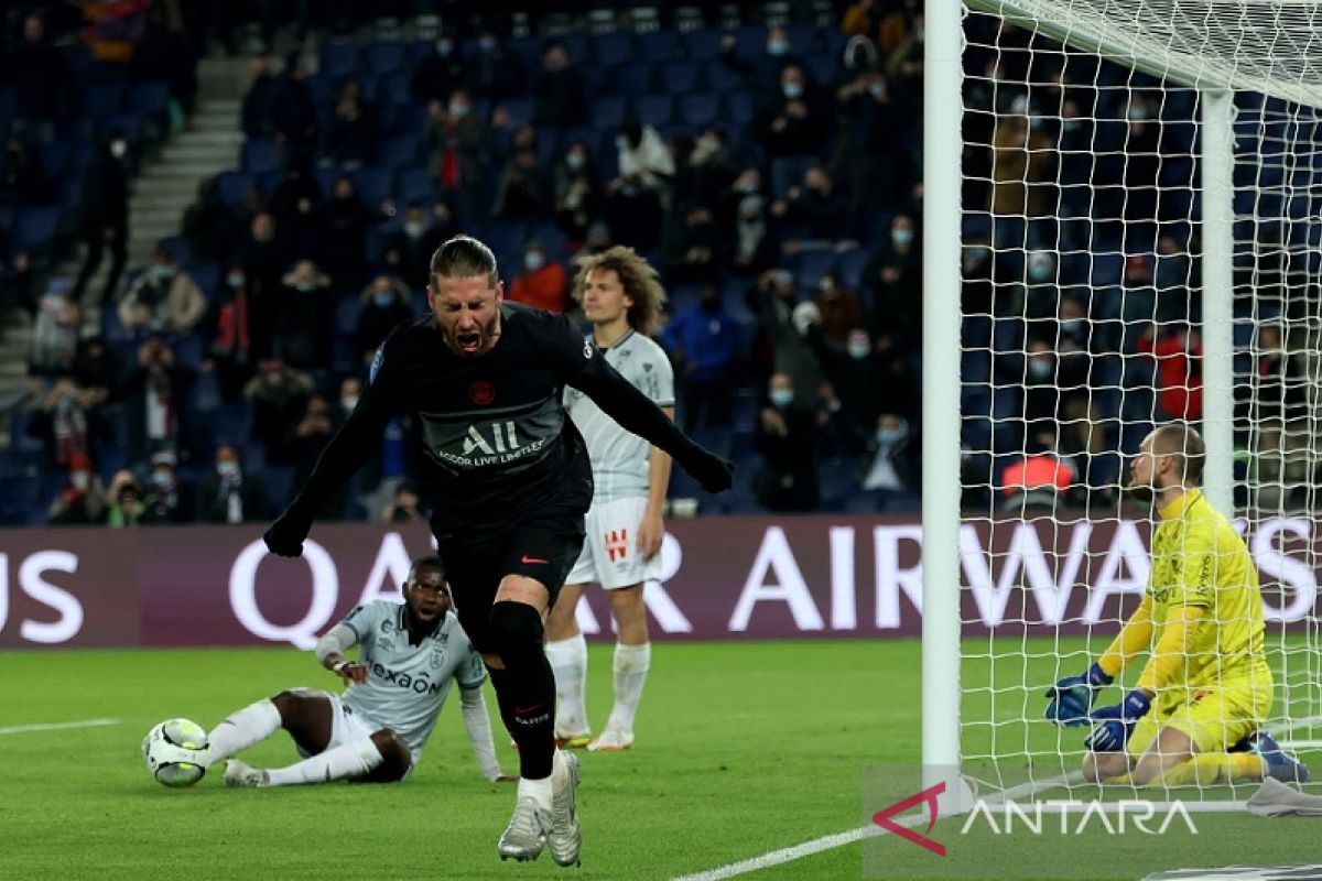 Liga Prancis - Sergio Ramos cetak gol debut saat PSG gilas Reims 4-0