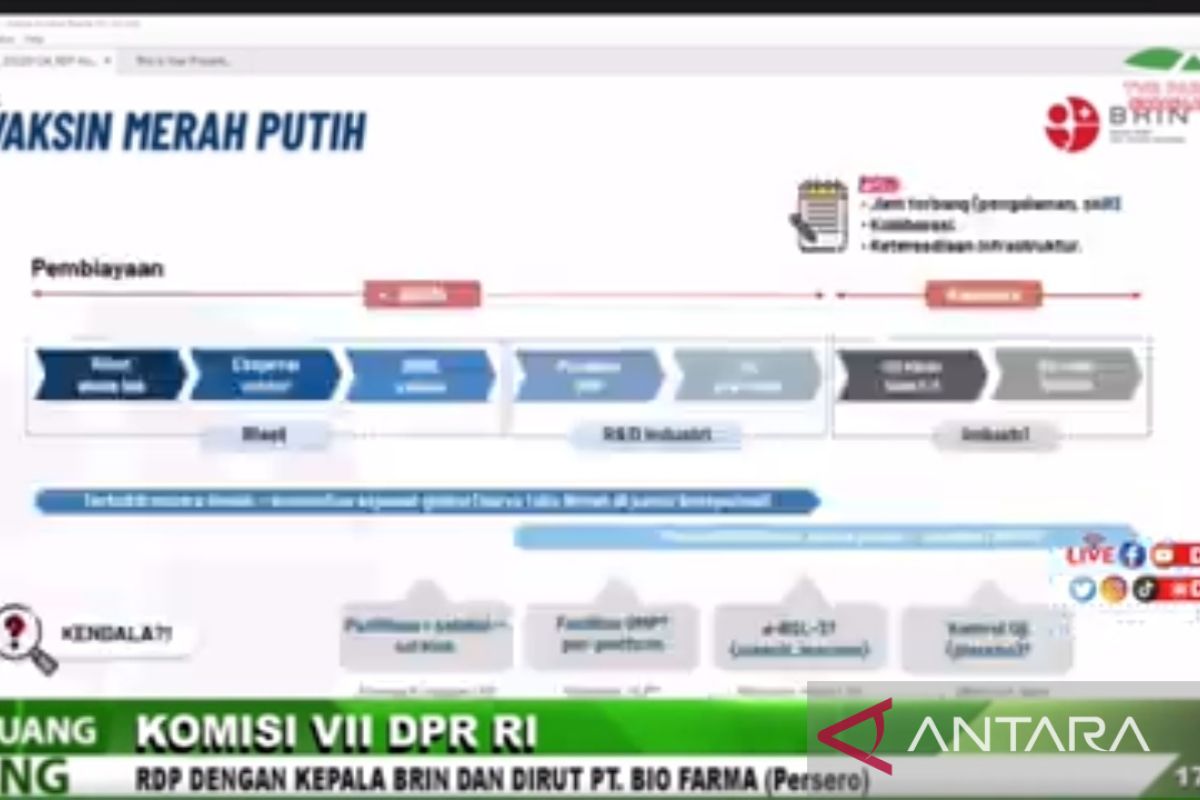 BRIN: Faktor pengalaman jadi kendala pengembangan vaksin Merah Putih