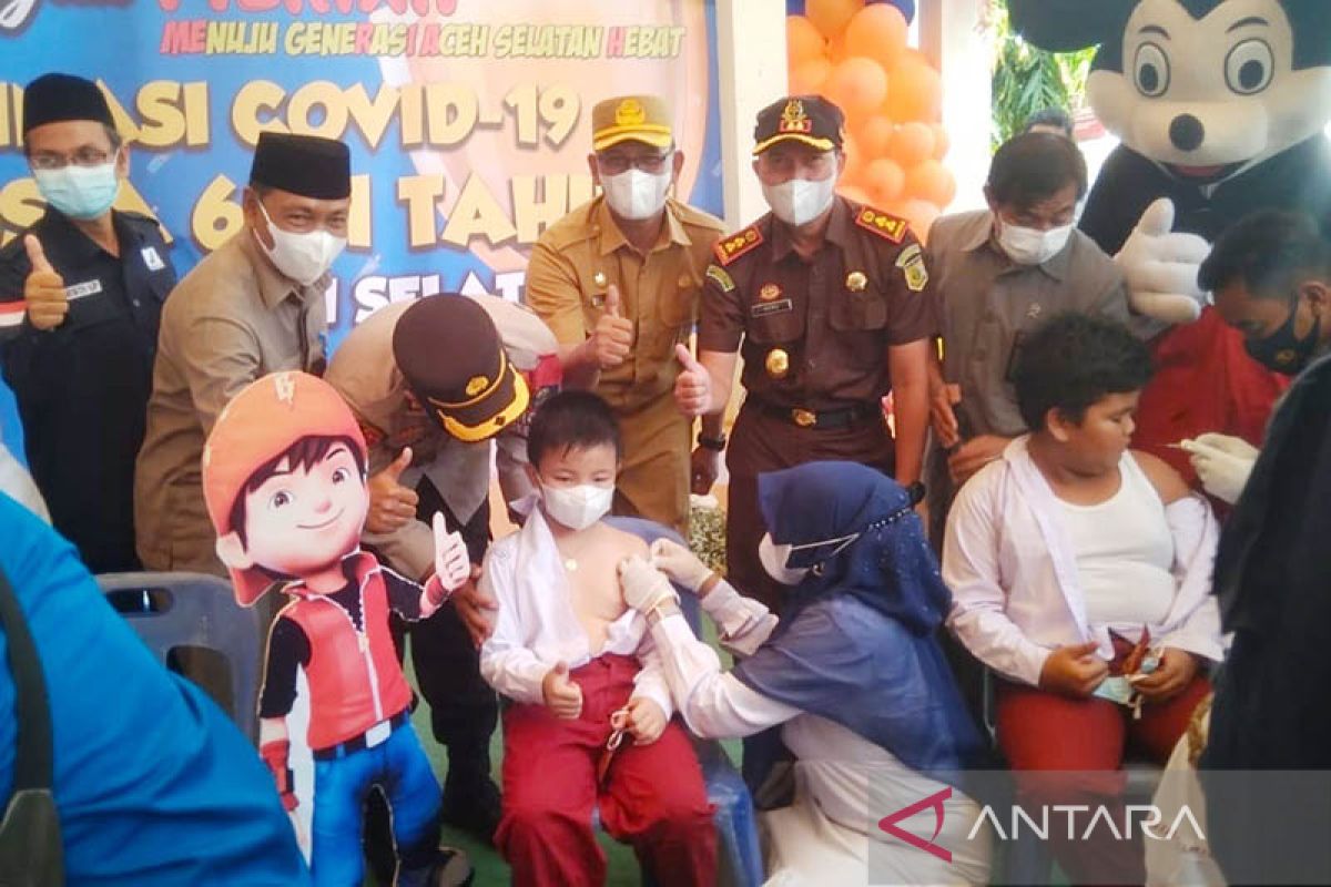 Sebanyak 22.134 anak di Aceh Selatan jadi sasaran vaksinasi COVID-19