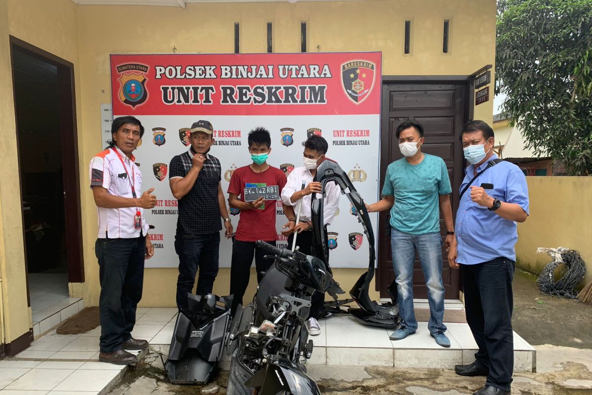 Dua pelaku pencurian sepeda motor ditangkap Polsek Binjai Utara