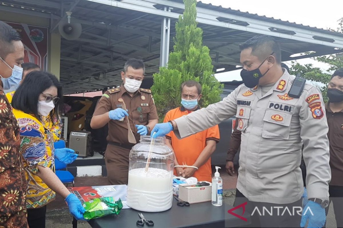 Polres Gumas musnahkan sabu senilai ratusan juta