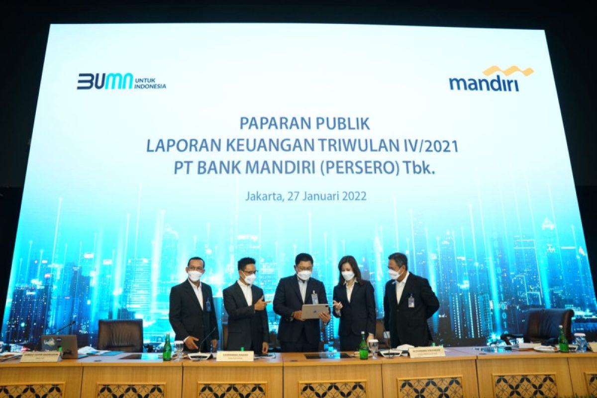 Bank Mandiri bukukan laba bersih Rp28,03 triliun sepanjang 2021