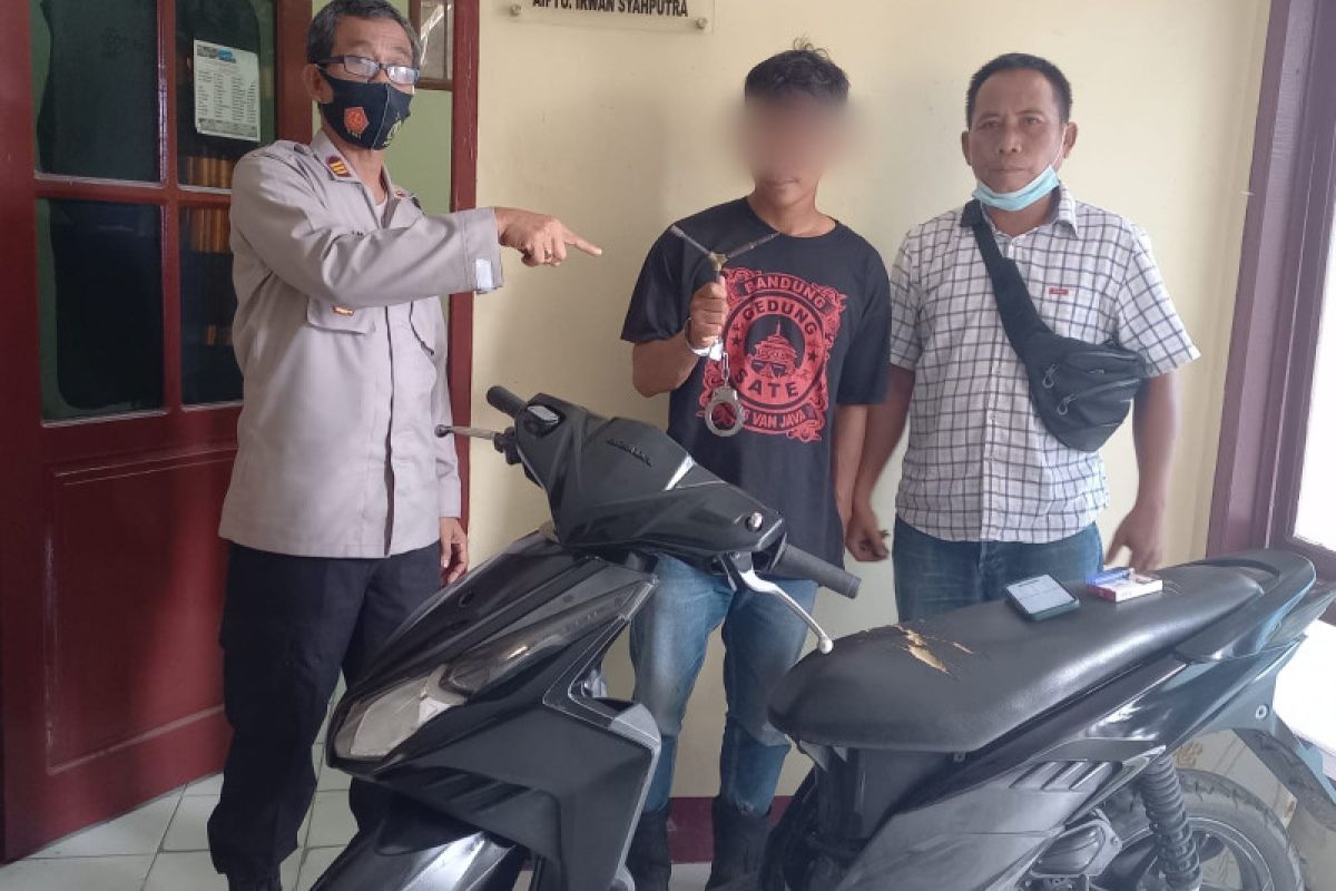 Polsek Pangkalan Susu amankan pelaku pencurian sepeda motor