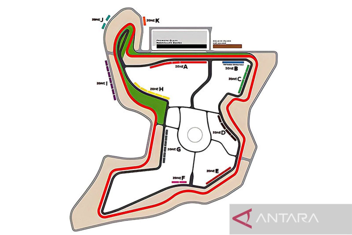 Tempat duduk penonton MotoGP Mandalika di tribun sesuai warna tiket