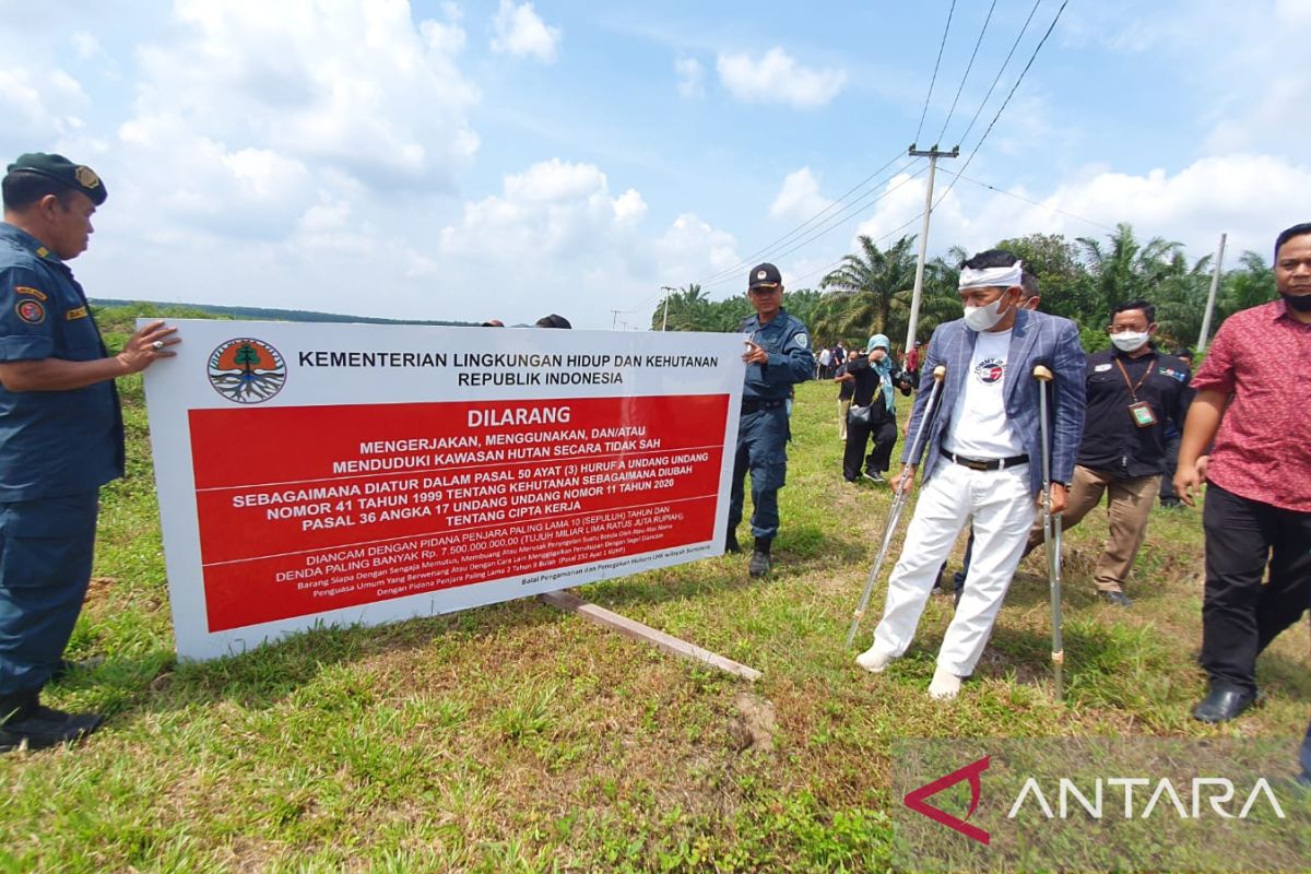 Komisi IV DPR RT dan KLHK segel lahan sawit ilegal di Riau
