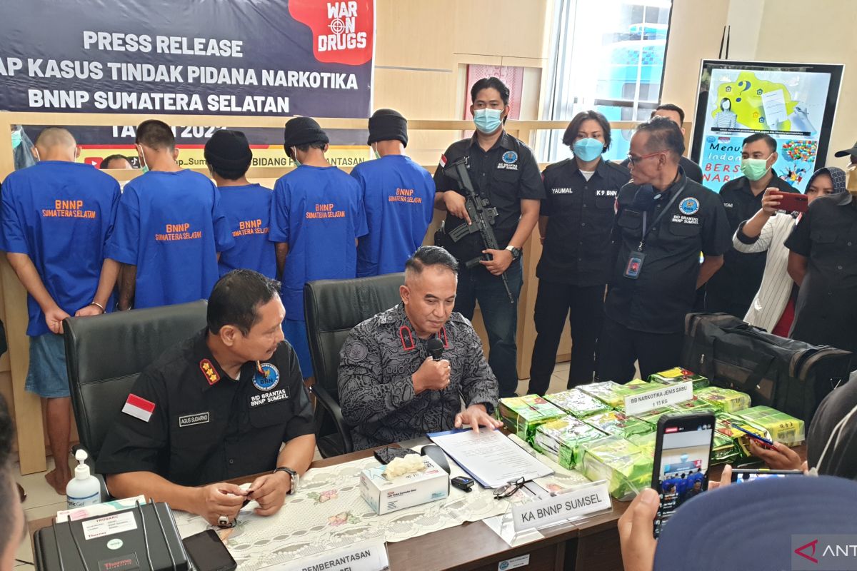 BNN Sumsel kembangkan penangkapan kurir  sabu di tol Palembang-Lampung