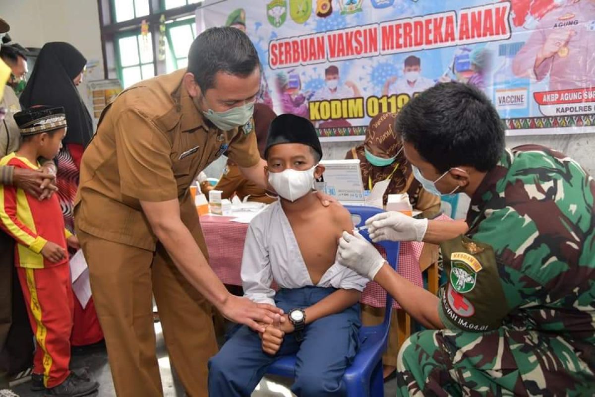 Ini cara vaksinasi anak-anak di Bener Meriah