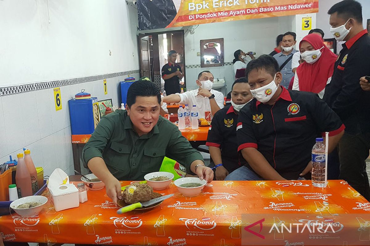 Erick Thohir ajak pedagang bakso manfaatkan teknologi simpan daging