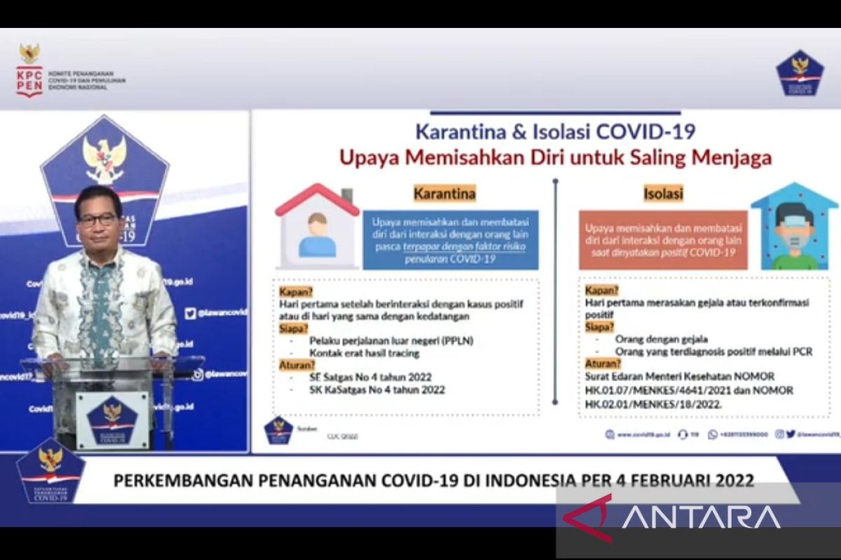 Satgas jelaskan perbedaan isolasi dan karantina