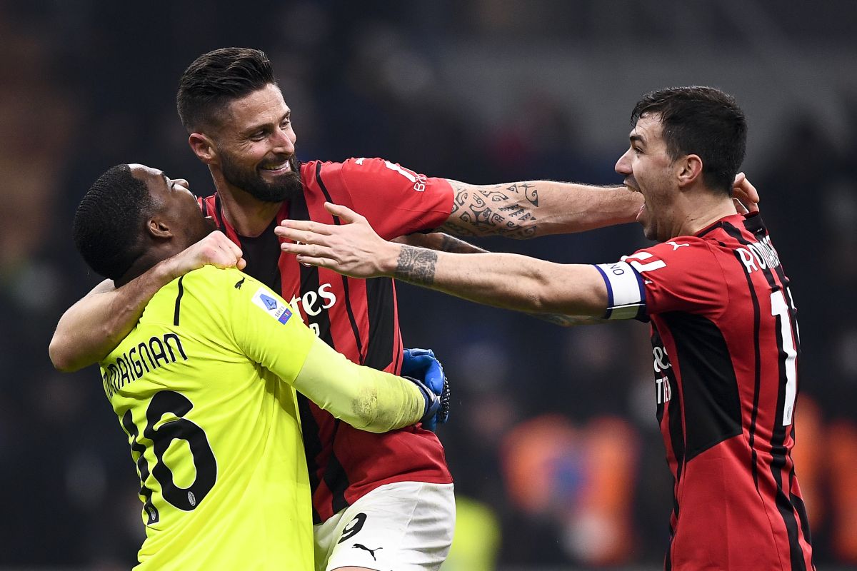 Liga Italia - Olivier Giroud bawa AC Milan balik tekuk Inter 2-1 dalam  derbi Milan