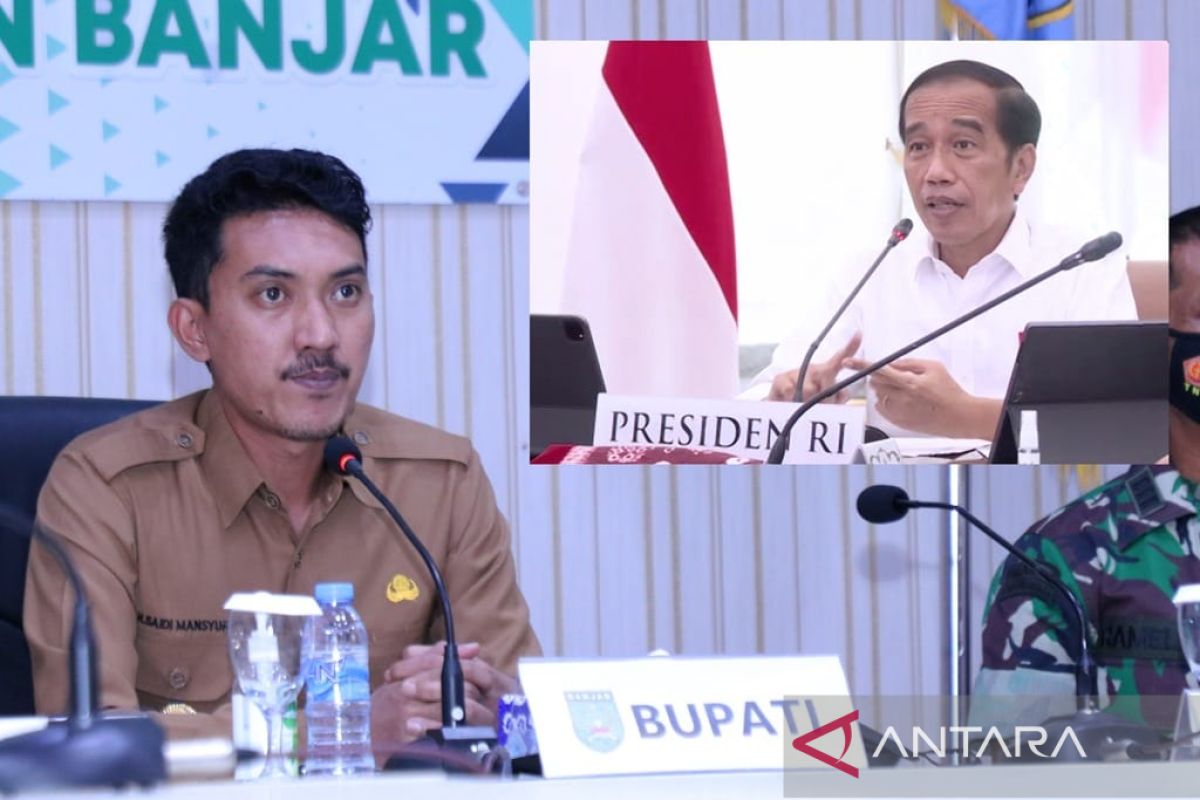 Jokowi puji capaian vaksinasi lansia yang dilakukan Pemkab Banjar