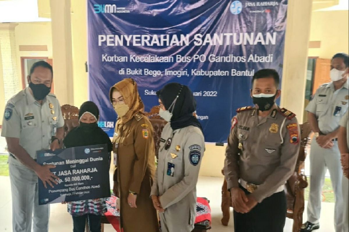 Kecelakaan bus di Imogiri, Jasa Raharja serahkan santunan total Rp650 juta