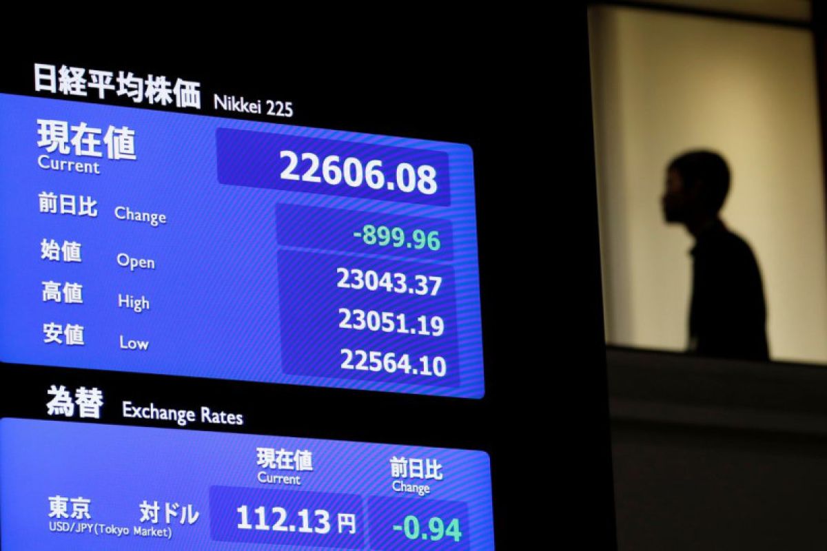 Saham Asia jatuh, lanjutkan kerugian semalam di Wall Street