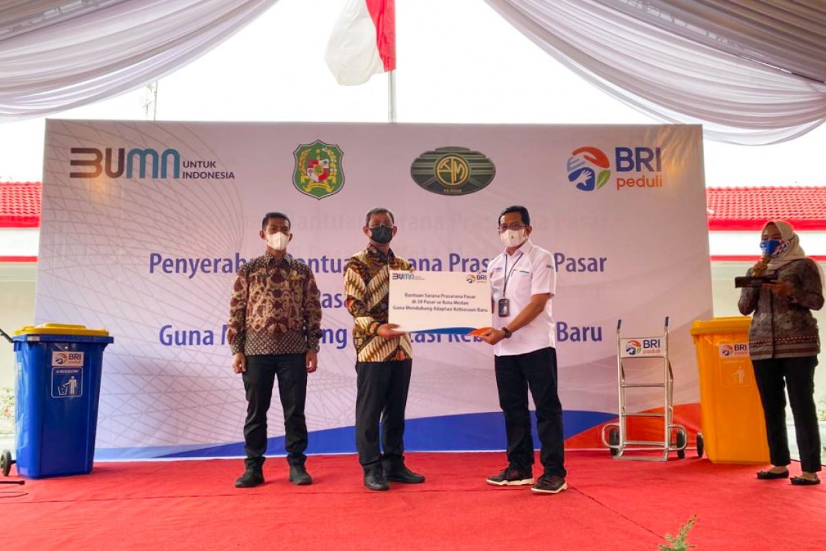 38 pasar tradisional di Kota Medan terima CSR BRI