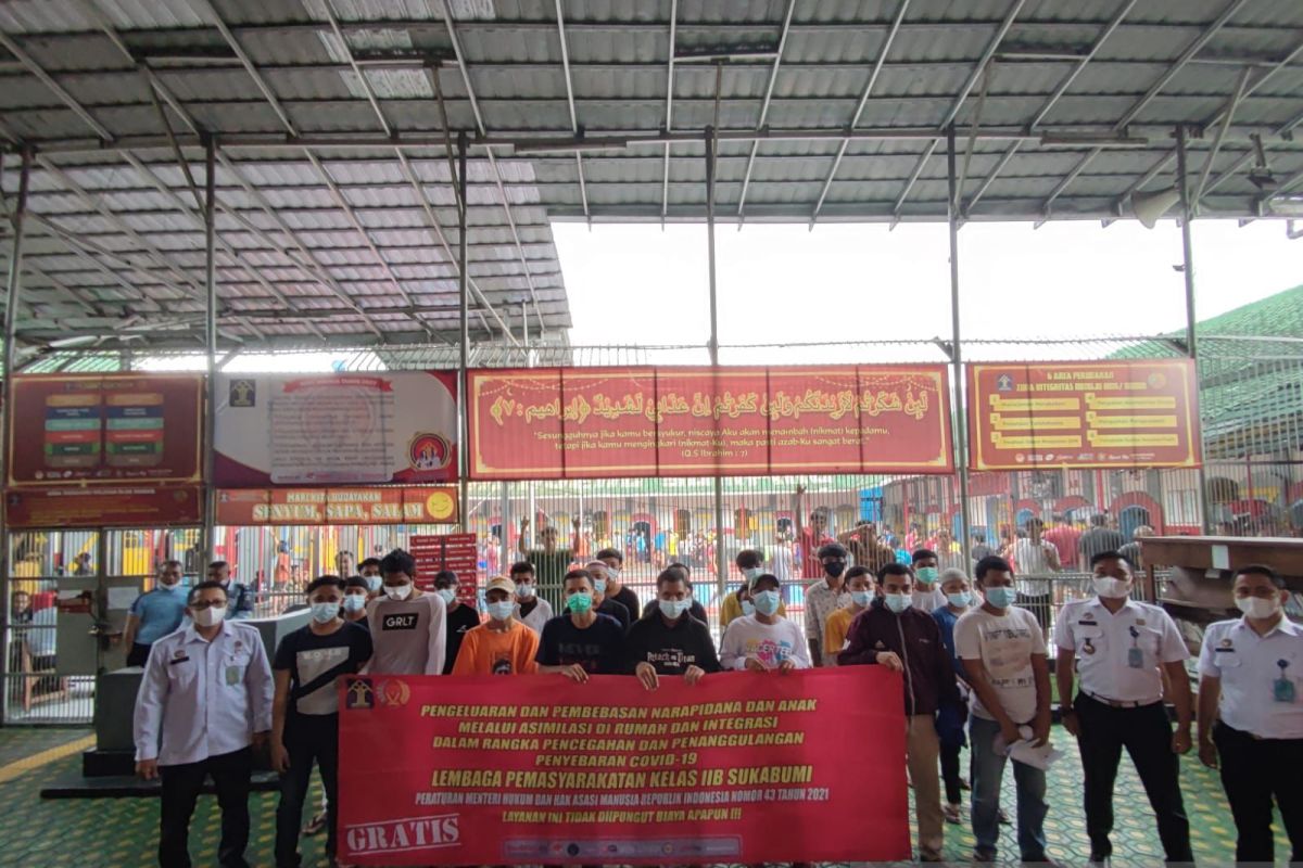 Cegah penyebaran COVID-19 di Lapas Sukabumi 22 warga binaan dipulangkan